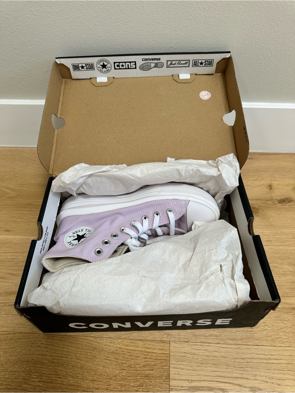 Converse Chuck Taylor All Star Move Platform Hi Pale Amethyst Women’s 7.5 NIB - Picture 2 of 6